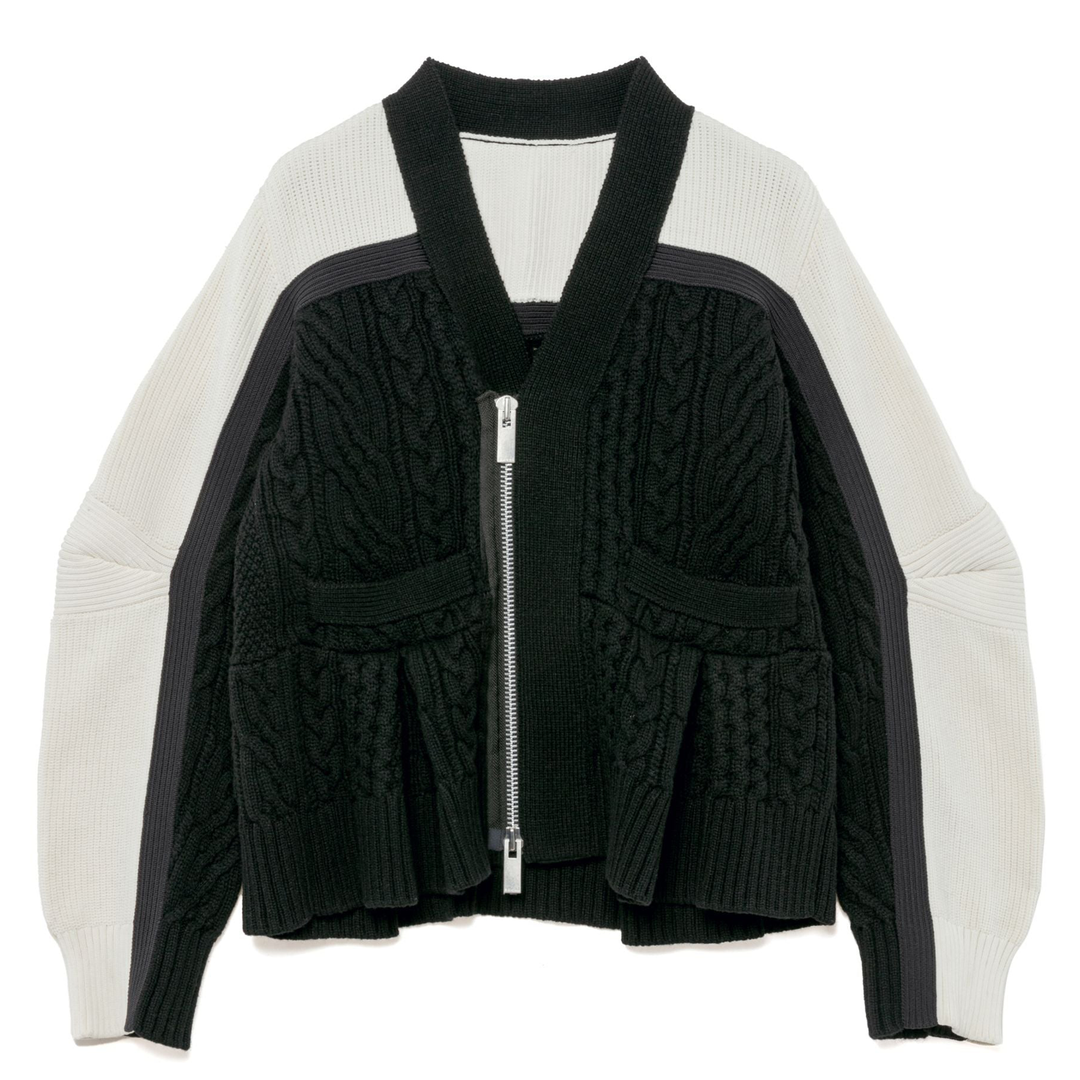 sacai_KnitCardigan_Black