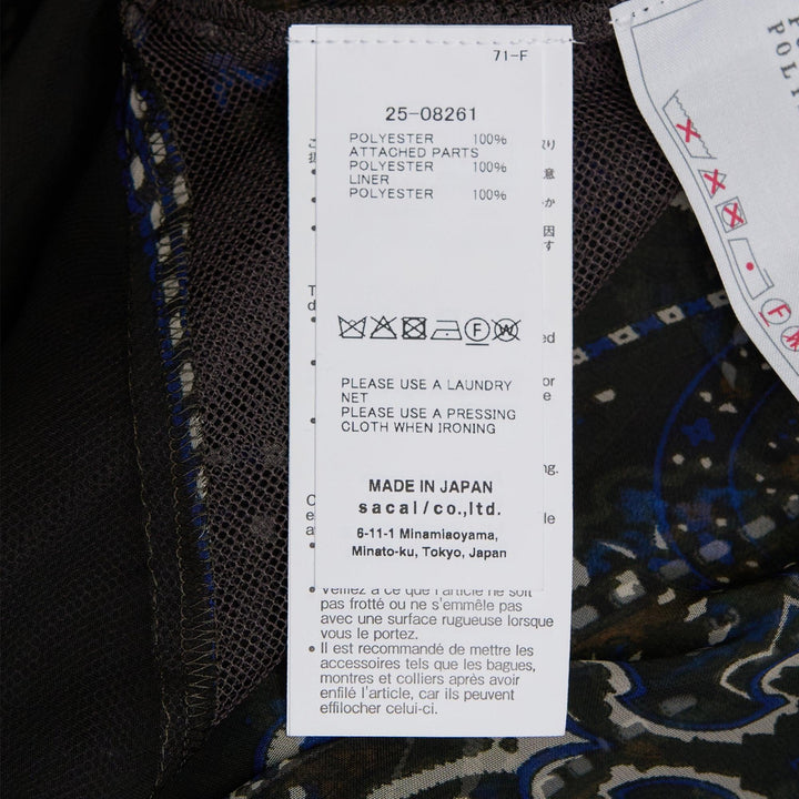 Club21 - sacai - Paisley Print Satin Dress - WOVEN DRESSES - Khaki