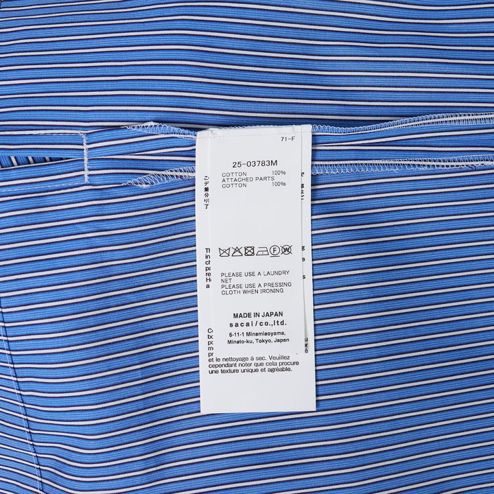 Club21 - sacai - Poplin X Cotton Jersey T-Shirt - TEES - Navy