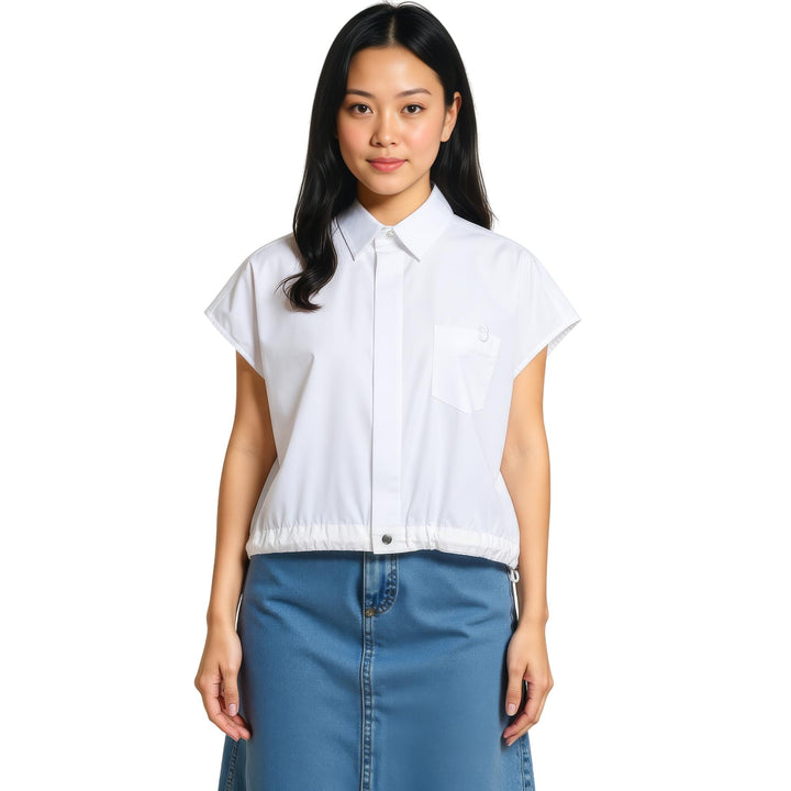 Club21 - sacai - S Cotton Poplin Shirt - BLOUSES - Off-White