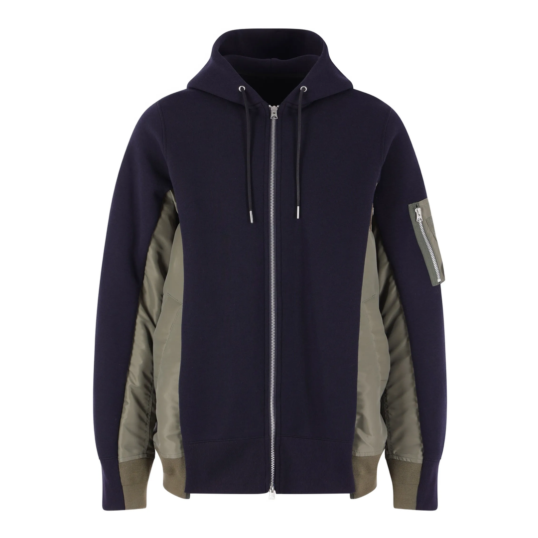Sponge Sweat x Nylon Twill Hoodie