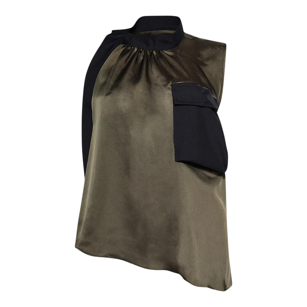 Club21 - sacai - Suiting Mix Pullover - WOVEN TOPS - Khaki
