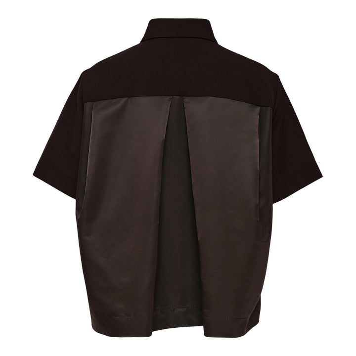 Club21 - sacai - Suiting Mix Shirt - BLOUSES - Brown