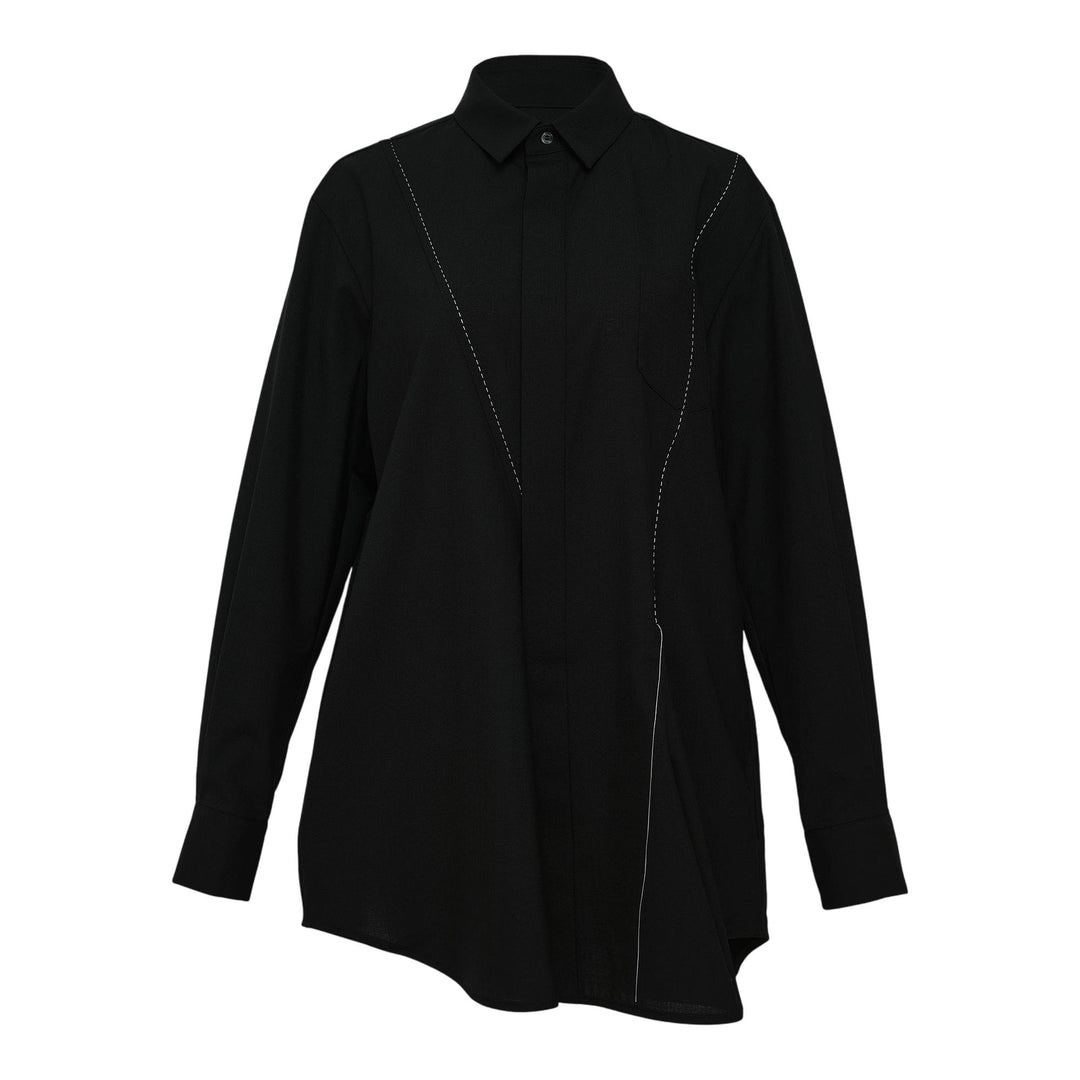 Club21 - sacai - Suiting Shirt - BLOUSES - Black