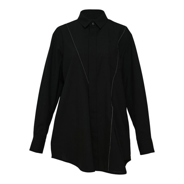 Club21 - sacai - Suiting Shirt - BLOUSES - Black