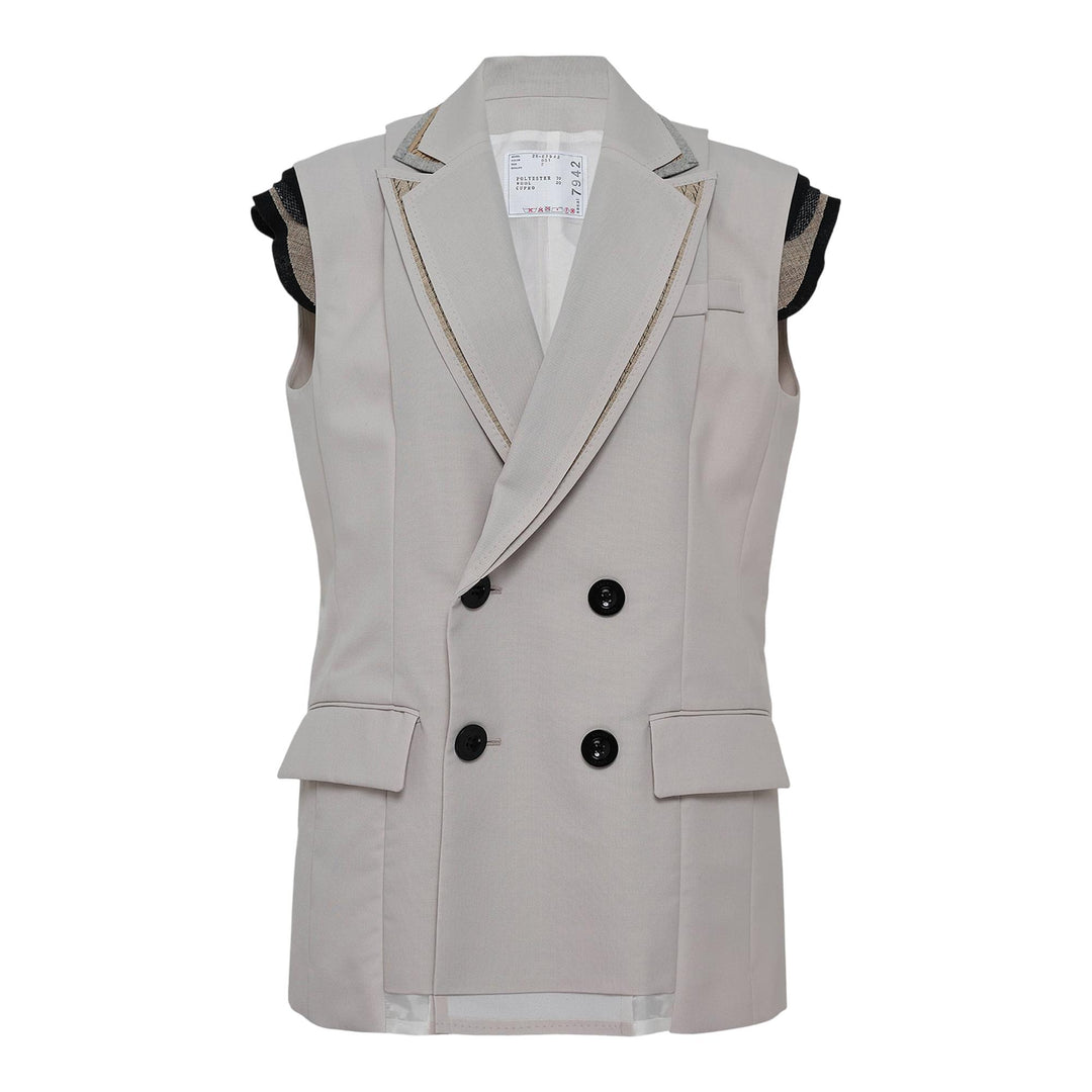 Club21 - sacai - Suiting Vest - GILETS - Off-White