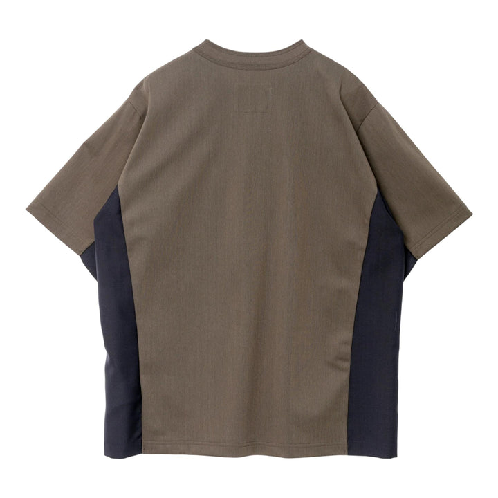Club21 - sacai - Suiting X Cotton Jersey T-Shirt - TEES - Khaki