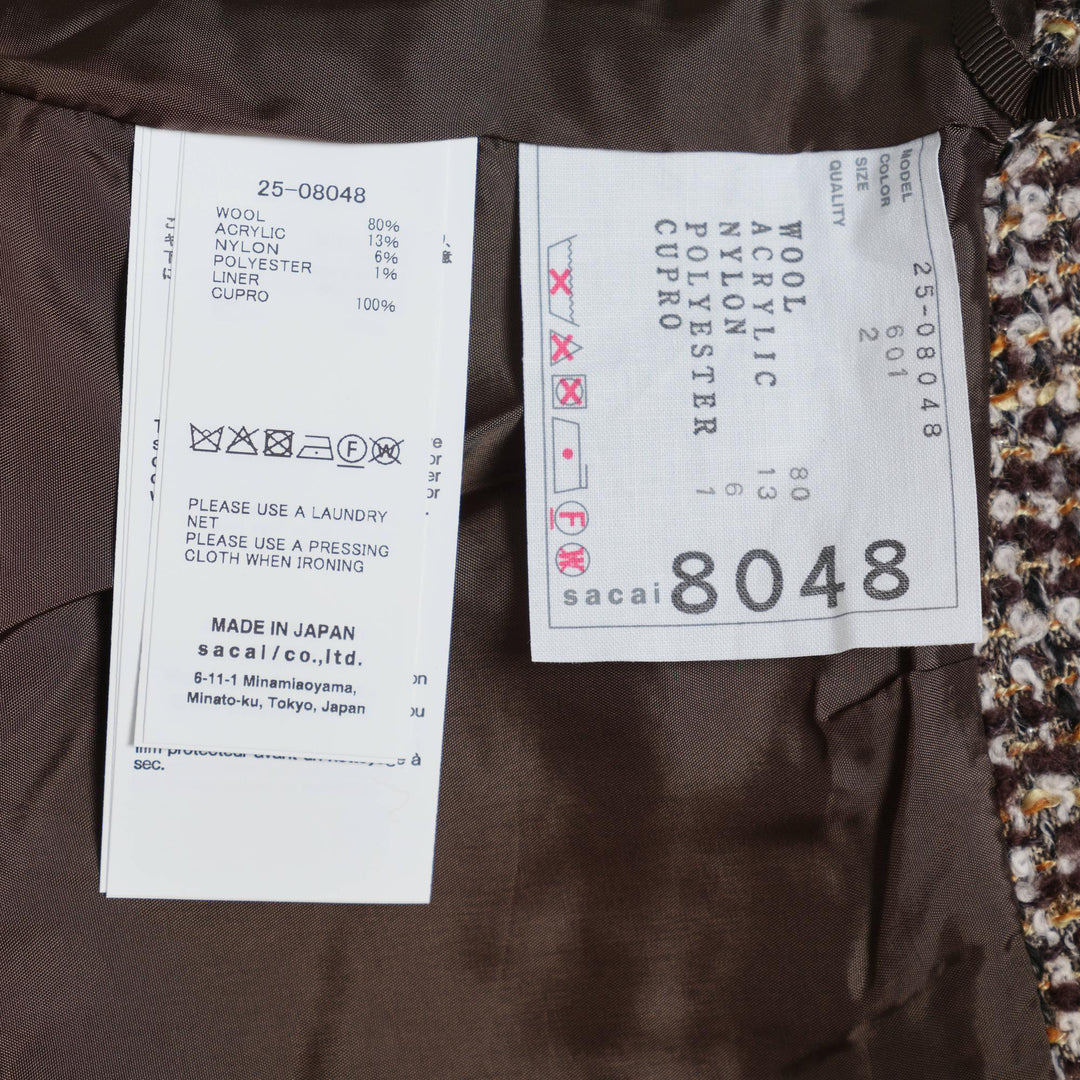 Club21 - sacai - Tweed Skirt - SKIRTS - Brown