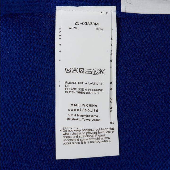 Club21 - sacai - Wool Knit Blouson - CARDIGANS - Blue