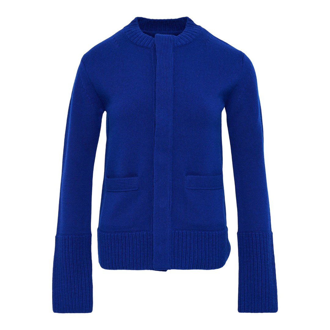 Club21 - sacai - Wool Knit Cardigan - CARDIGANS - Blue