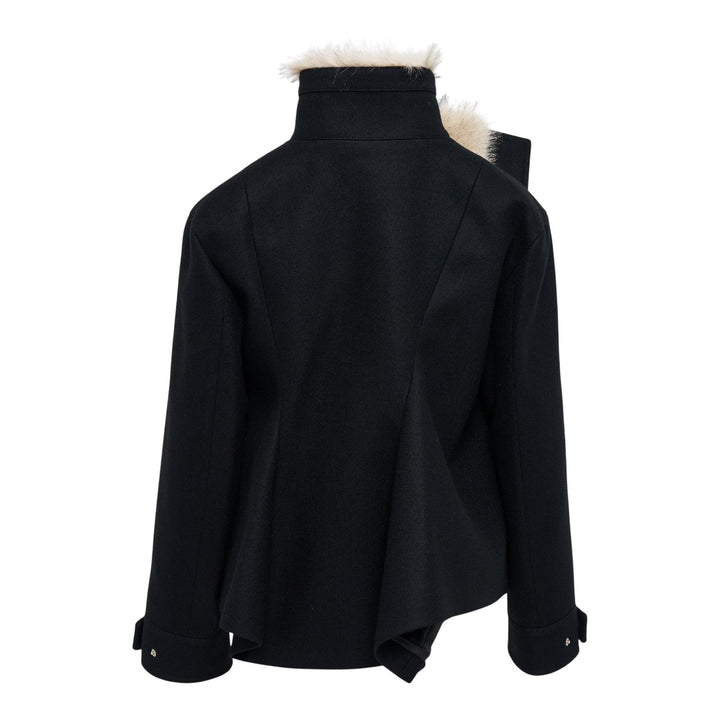Club21 - sacai - Wool Melton Blouson - BLOUSON - Black