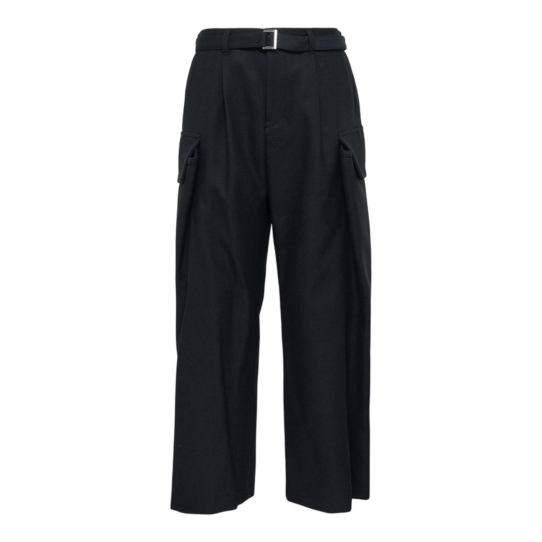 Club21 - sacai - Wool Melton Pants - PANTS - Black