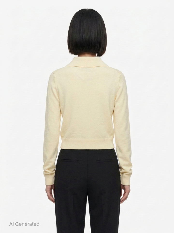 Flower Embroidered Knit Cardigan | Self-Portrait | Club21 - back