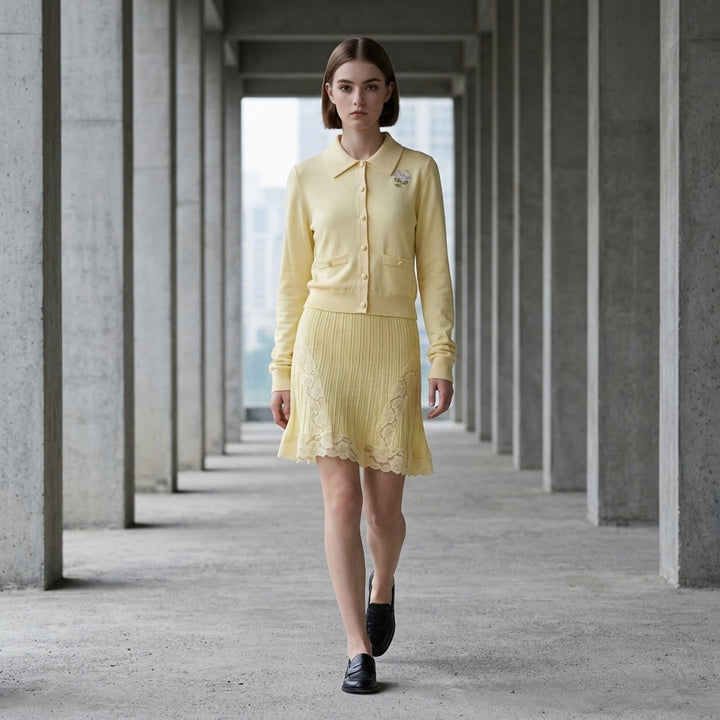Flower Embroidered Knit Cardigan | Self-Portrait | Club21 - lifestyle