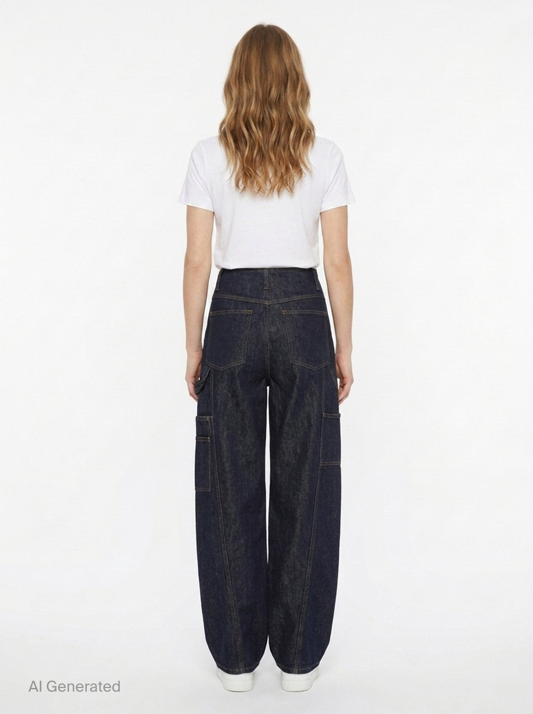 Indigo Denim Cargo Jeans | Self-Portrait | Club21 - back