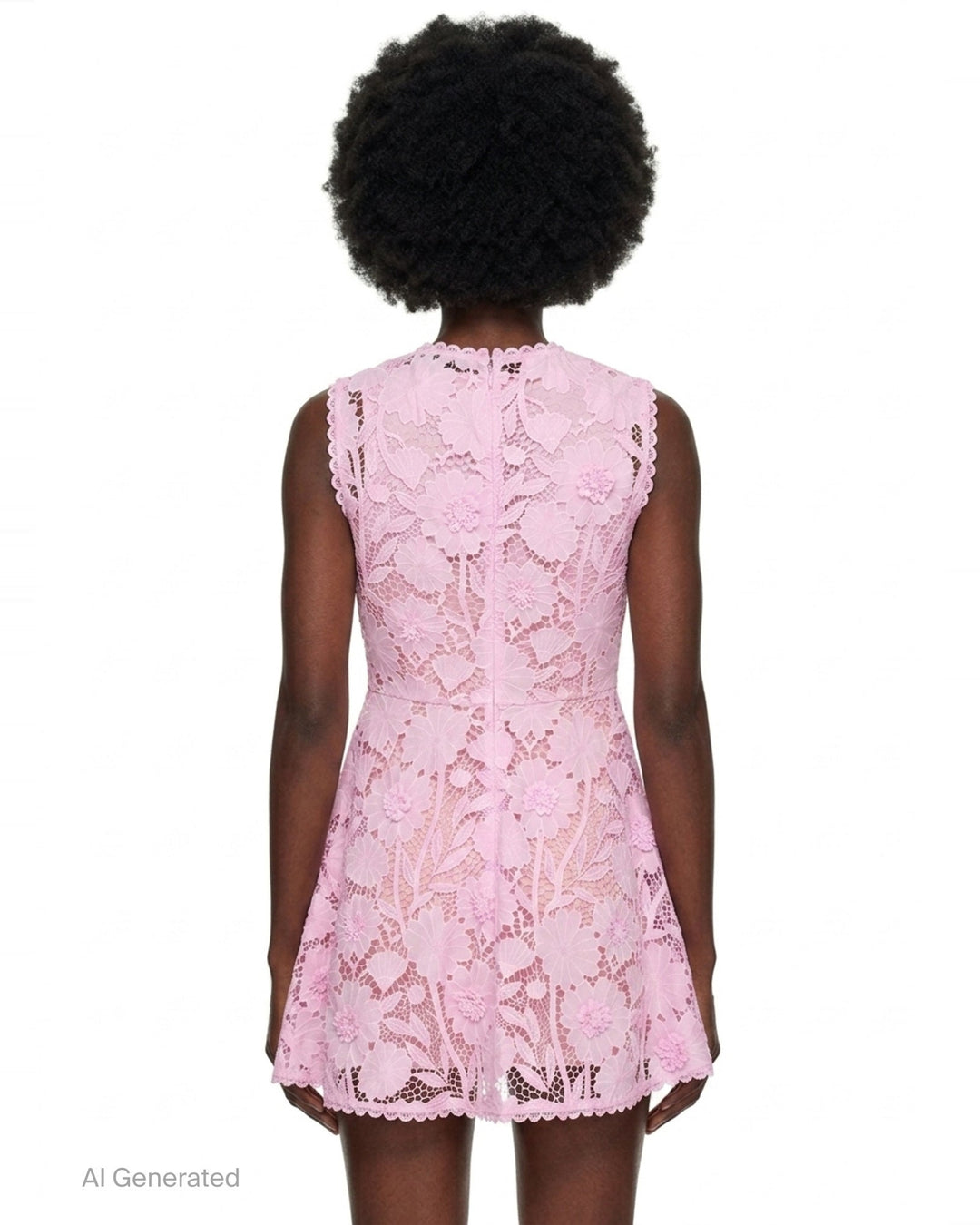 Pink Lace Mini Dress | Self-Portrait | Club21 - back