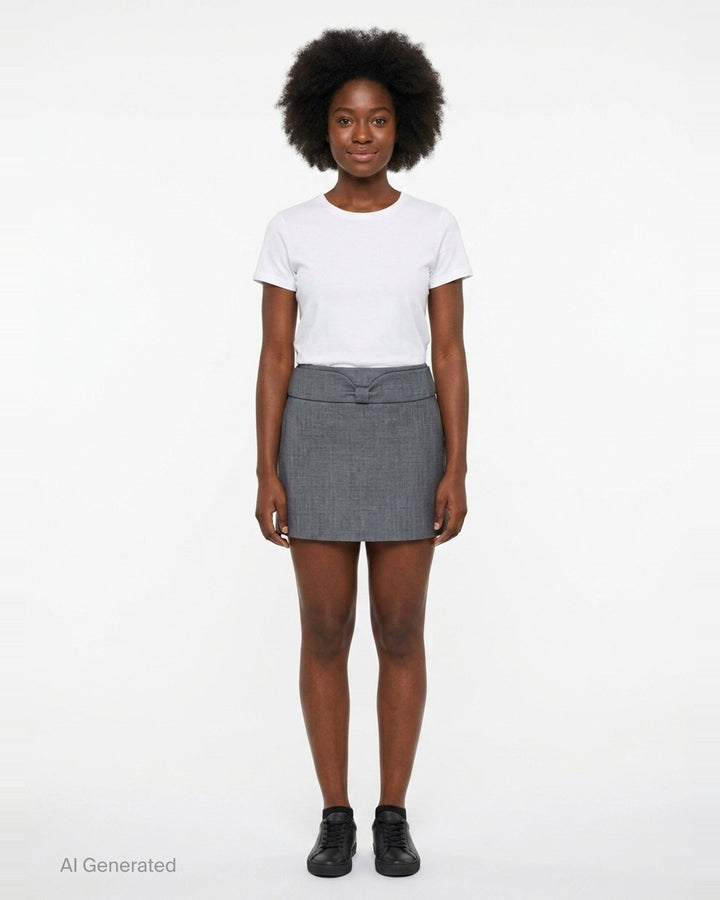 Bow Low-Waist Mini Skirt | SHUSHU/TONG | Club21 - front