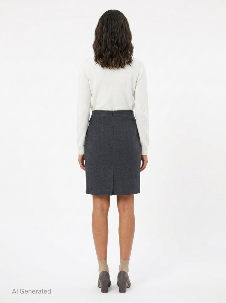 Decorative Flap Pocket Skirt | SHUSHU/TONG | Club21 - back