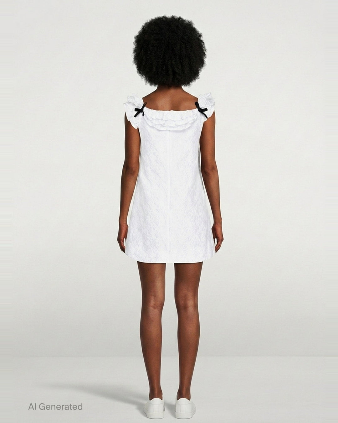 Ruffle Trim Velvet Mini Dress | SHUSHU/TONG | Club21 - back