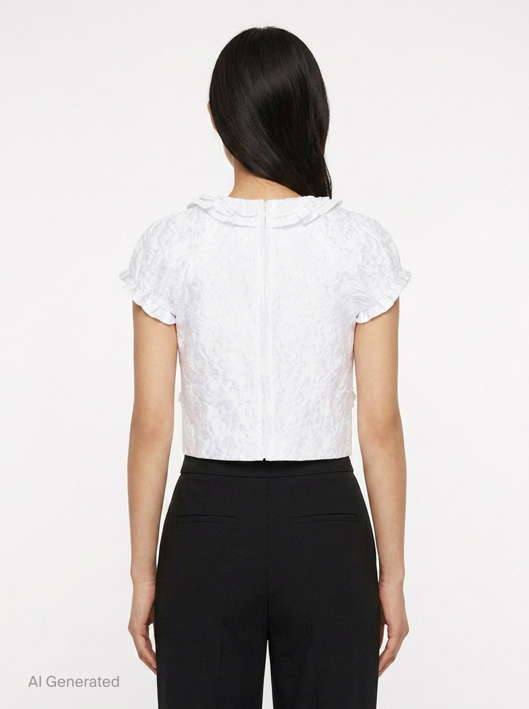 Ruffled Bow Crop Top | SHUSHU/TONG | Club21 - back