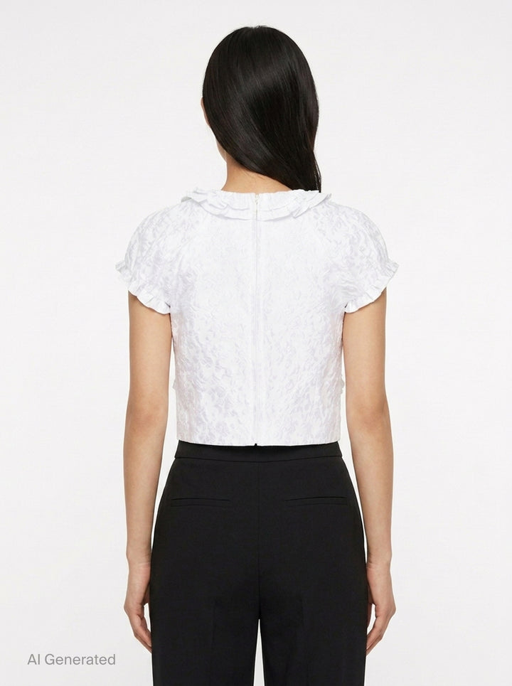 Ruffled Bow Crop Top | SHUSHU/TONG | Club21 - back