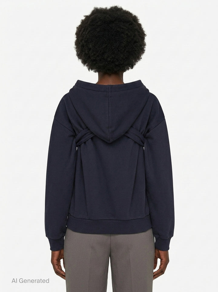 Tie Front Bow Hoodie | SHUSHU/TONG | Club21 - back