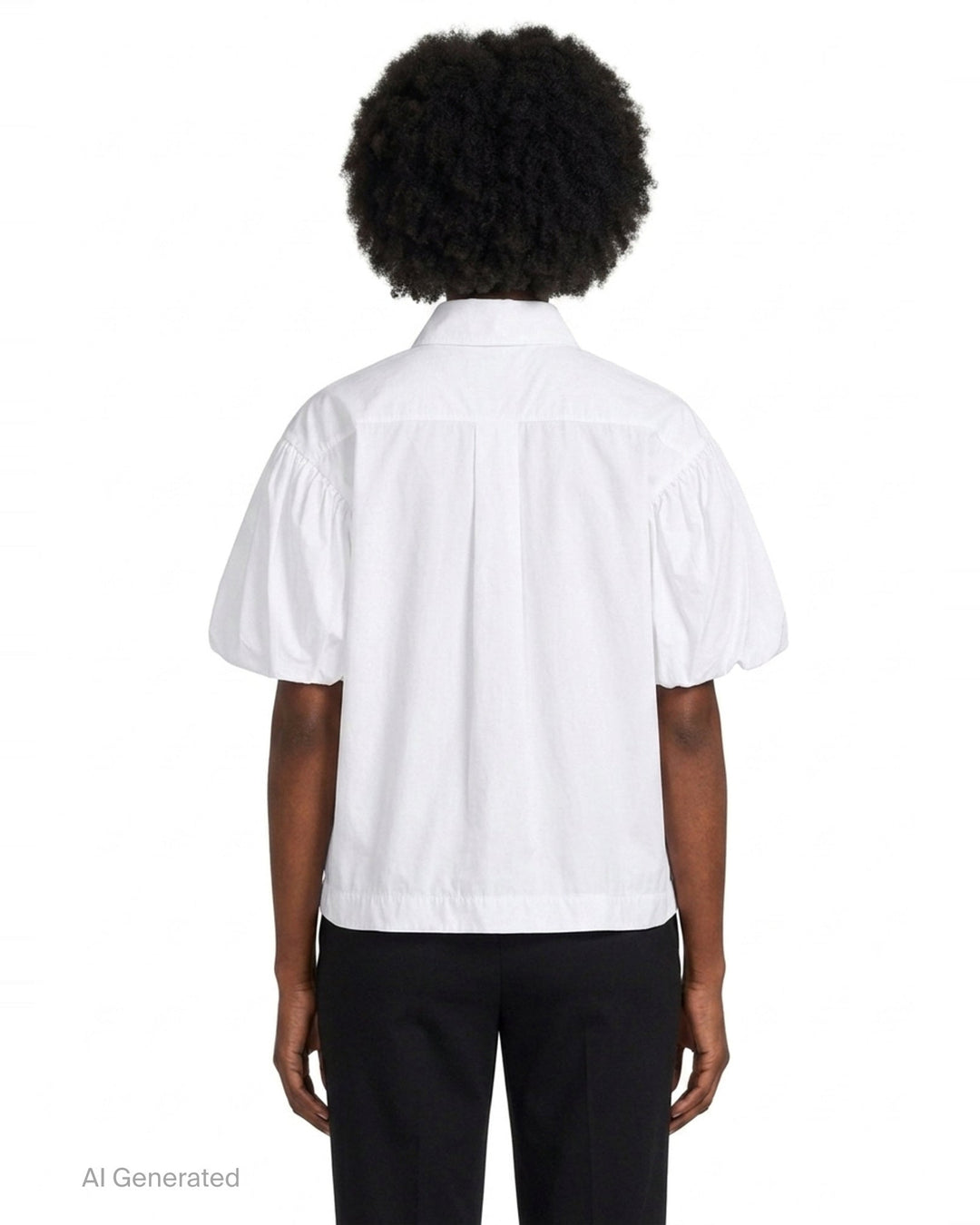 Cropped Rosette Puff Sleeve Blouse | Simone Rocha | Club21 - back