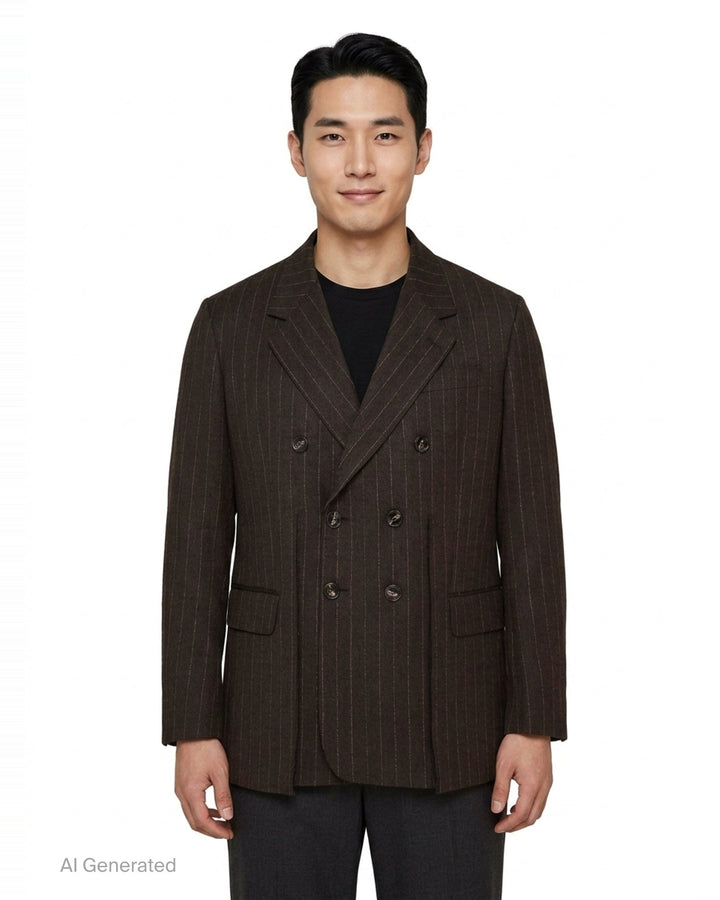 Double Breasted Pinstripe Jacket | Simone Rocha | Club21 - front