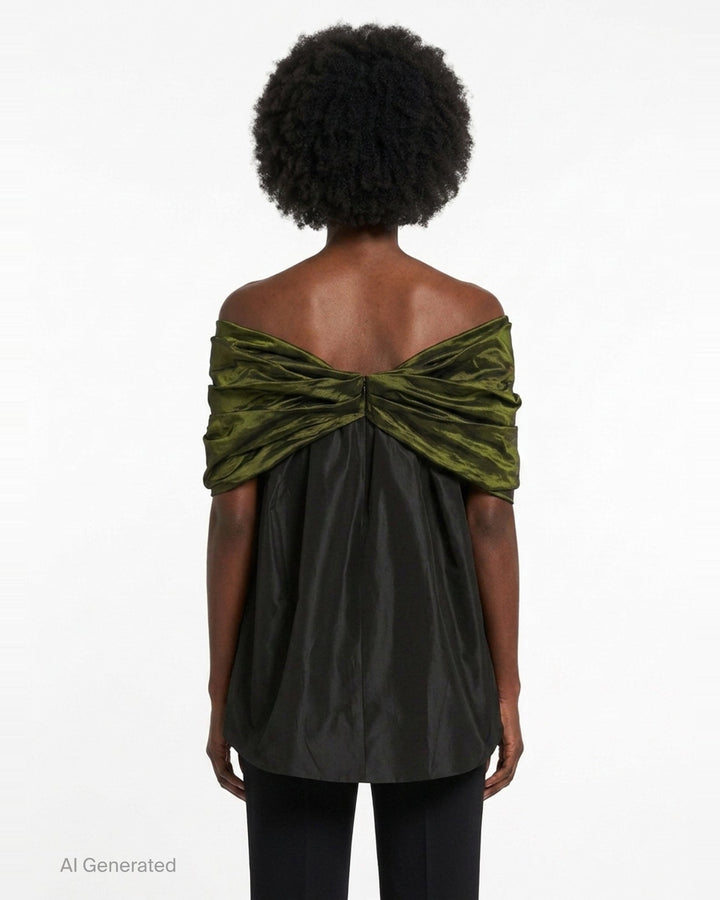 Gathered Bow Taffeta Top | Simone Rocha | Club21 - back