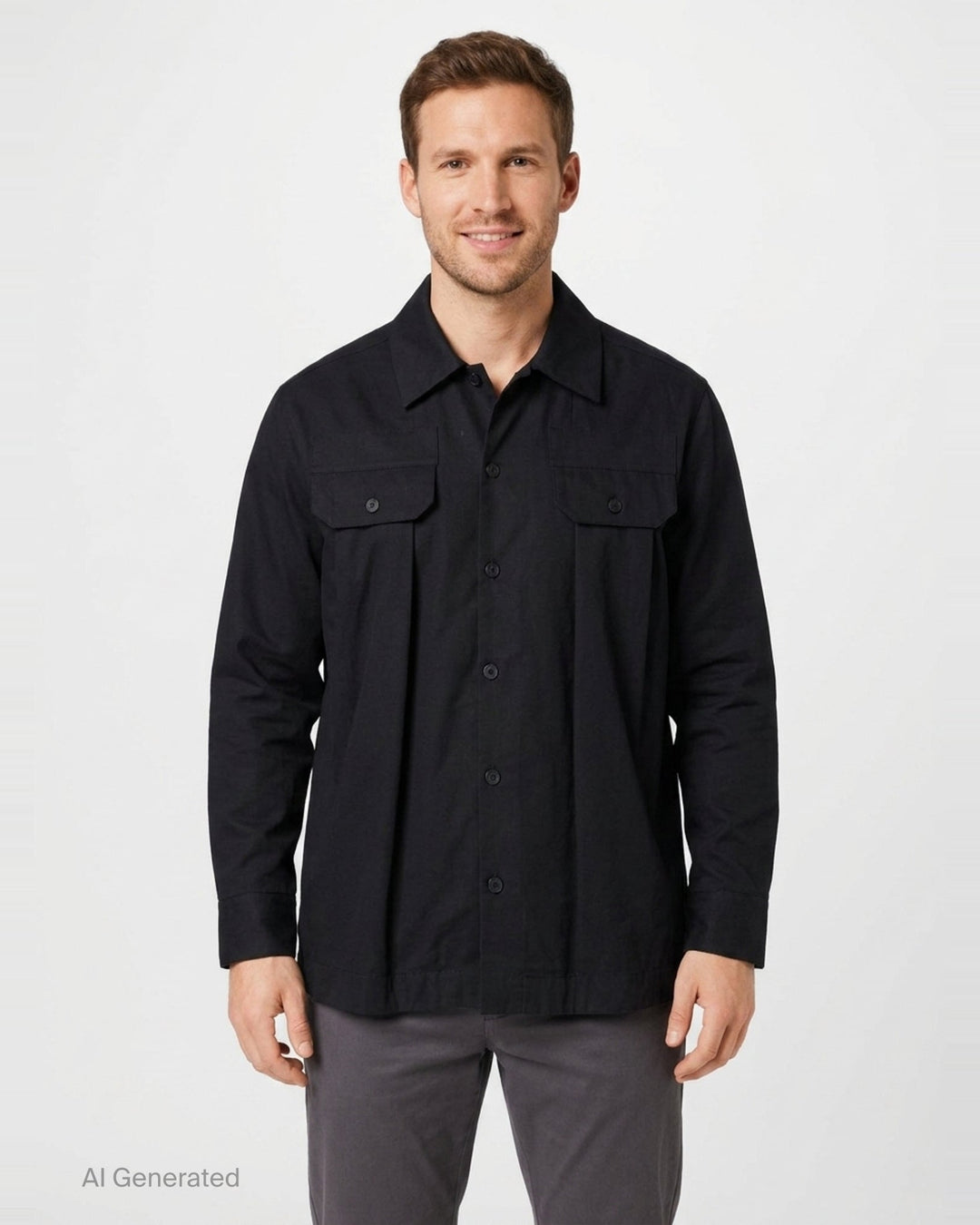 Military Cotton Twill Overshirt | Simone Rocha | Club21 - front