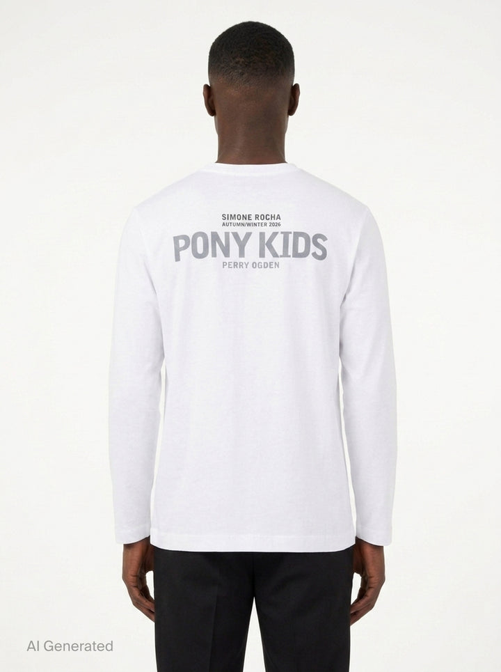 Pony Kid Print Long Sleeve Tee | Simone Rocha | Club21 - back
