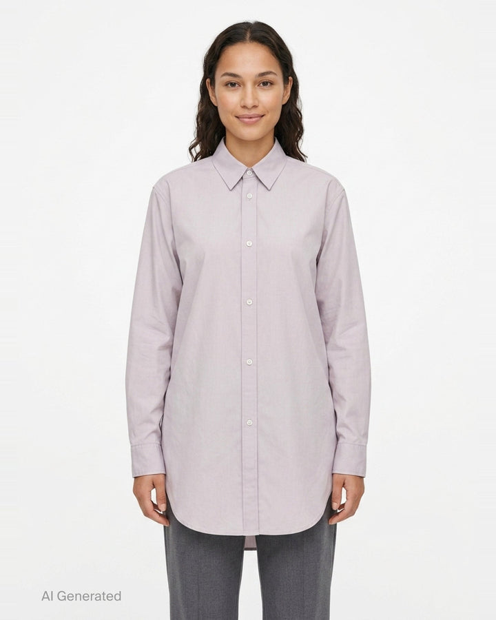 Long Sleeve Uneven Hem Blouse | Sofie D'Hoore | Club21 - front