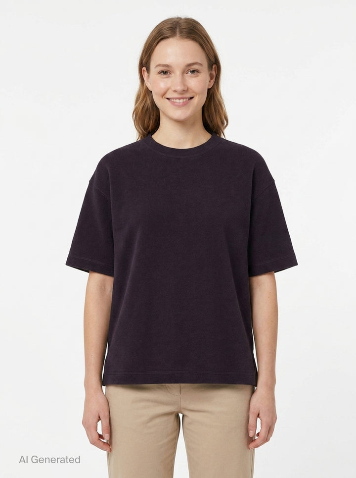 Short Sleeve Jersey Knit Top | Sofie D'Hoore | Club21 - front