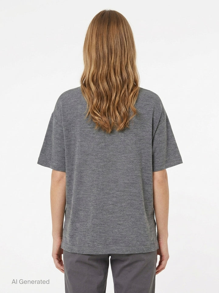 Short Sleeve Jersey Knit Top | Sofie D'Hoore | Club21 - back