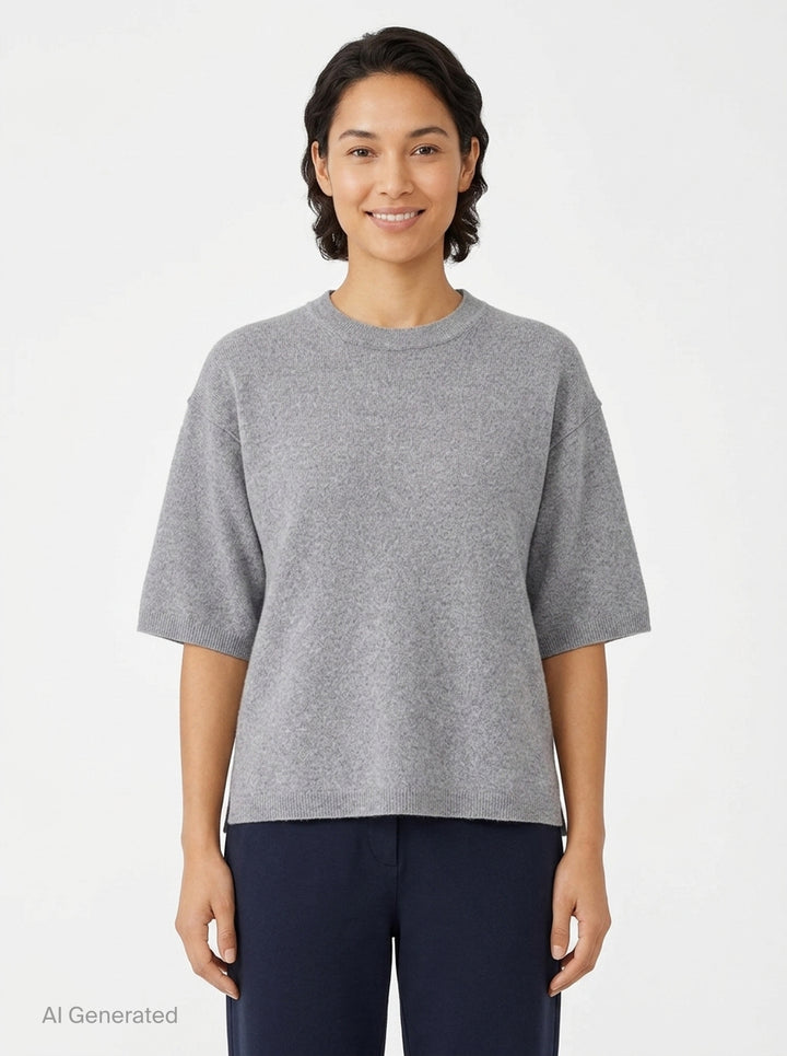 Short Sleeve Knit Top | Sofie D'Hoore | Club21 - front