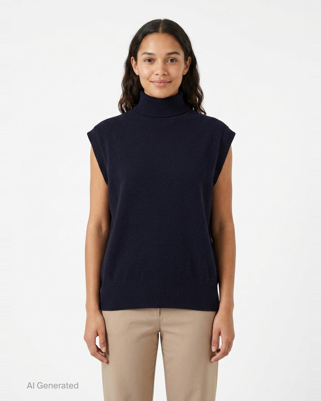 Sleeveless Turtleneck Knit Top | Sofie D'Hoore | Club21 - front