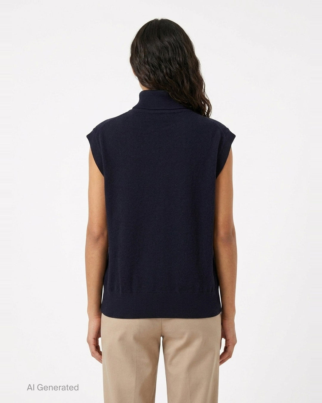 Sleeveless Turtleneck Knit Top | Sofie D'Hoore | Club21 - back