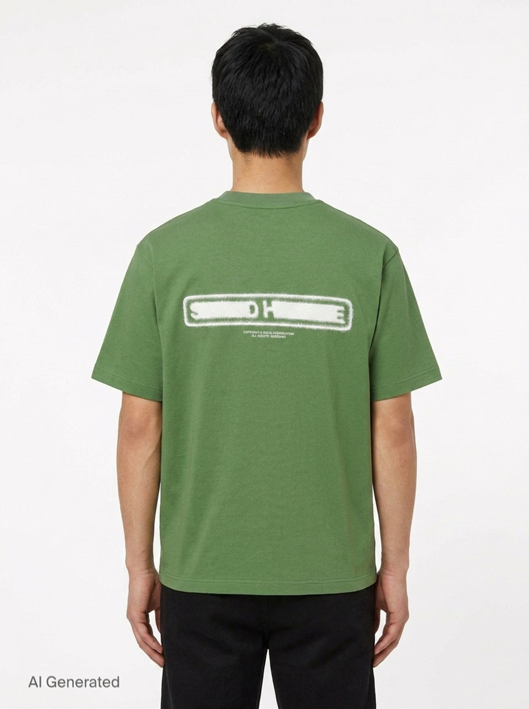 Logo Tee With Hairy Flocking | Solid Homme | Club21 - back