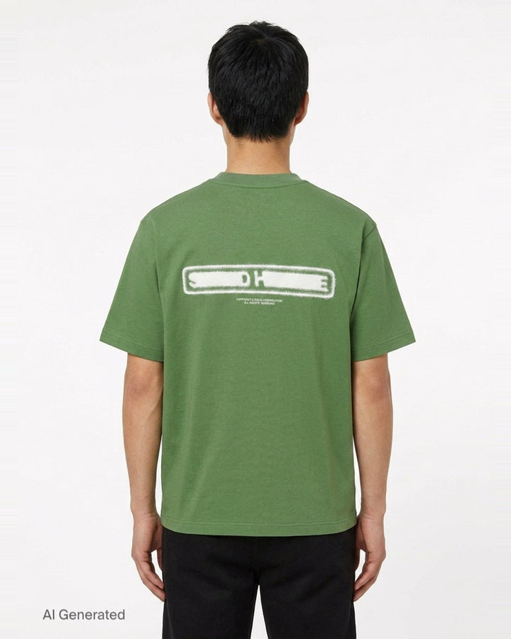 Logo Tee With Hairy Flocking | Solid Homme | Club21 - back