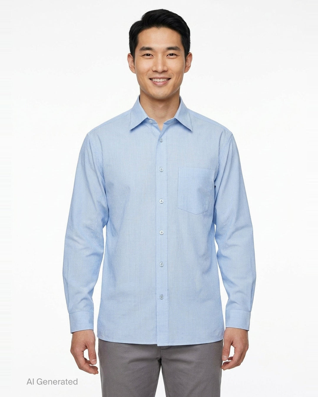 Long Sleeve Stripe Office Shirt | Solid Homme | Club21 - front