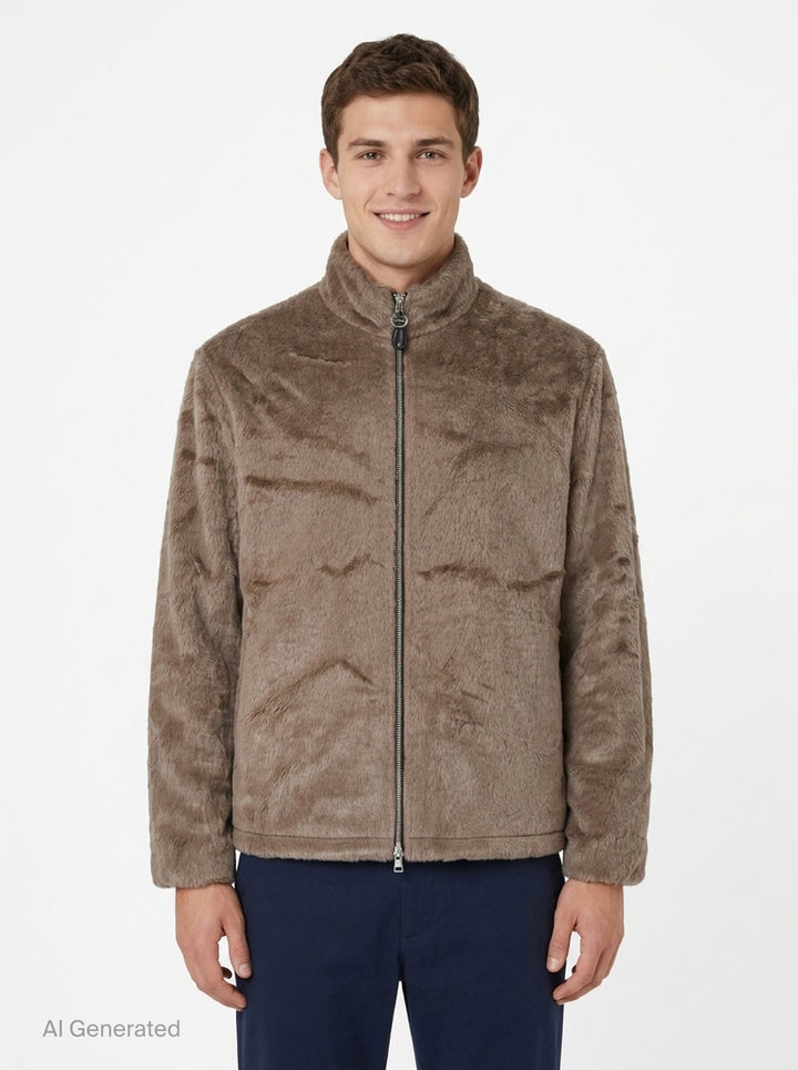 Shaggy Faux Fur Blouson | Solid Homme | Club21 - front