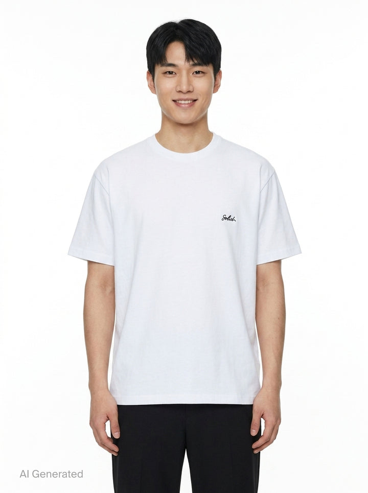 Signature Script Tee | Solid Homme | Club21 - front