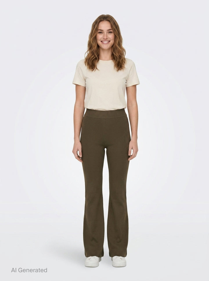 Compact Knit Iconic Trousers | Stella McCartney | Club21 - front