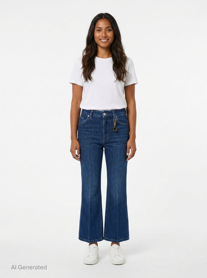 Cropped Kick Jeans | Stella McCartney | Club21 - front