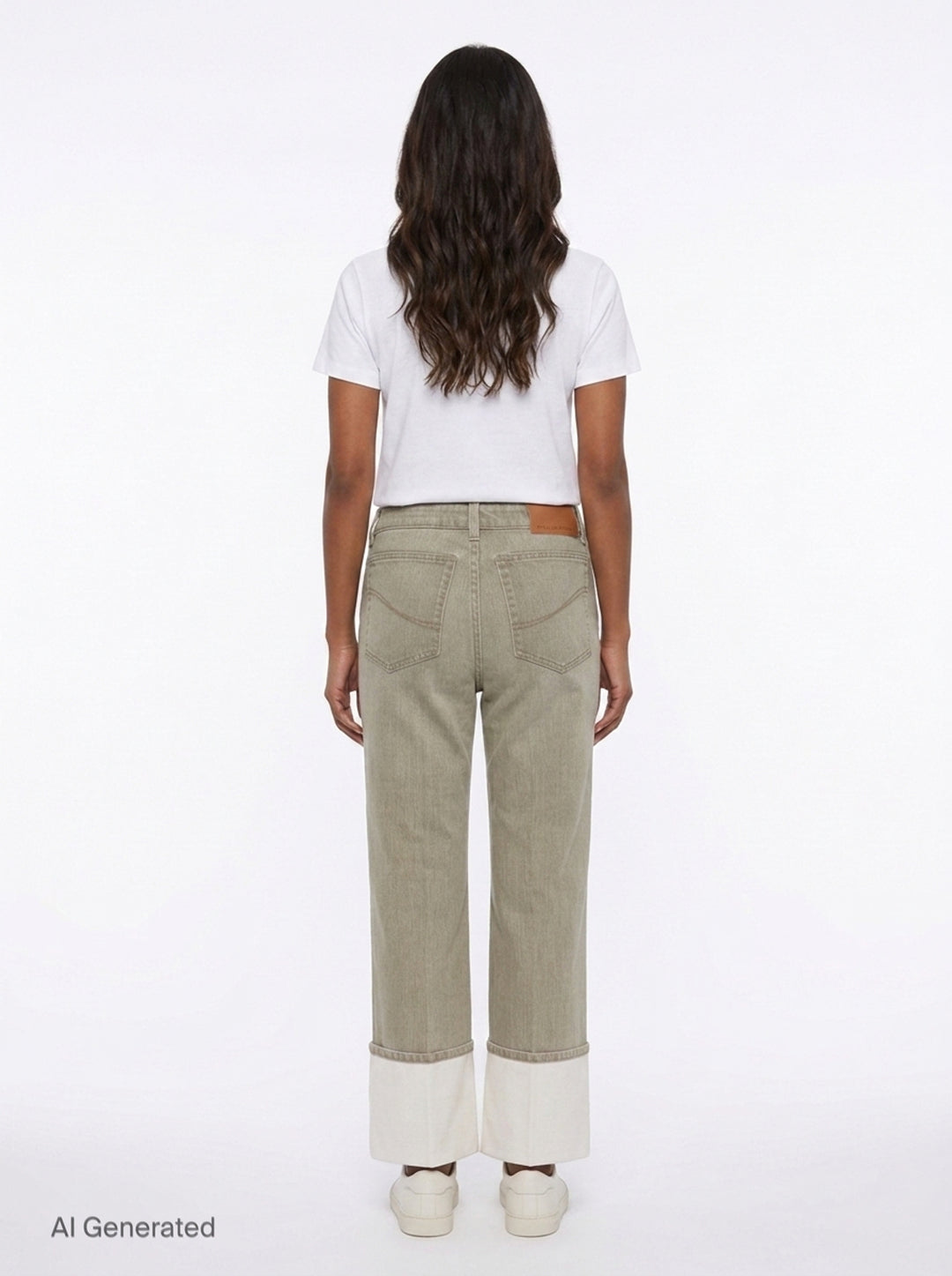 Cropped Turn Up Jeans | Stella McCartney | Club21 - back