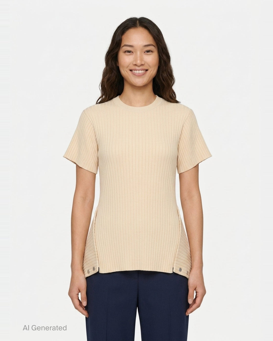Detailed Textured Knit Top | Stella McCartney | Club21 - front