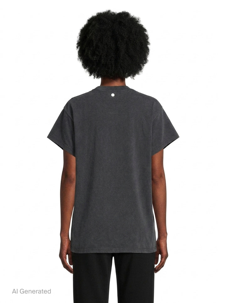 Lace Mix Washed Jersey Tee | Stella McCartney | Club21 - back
