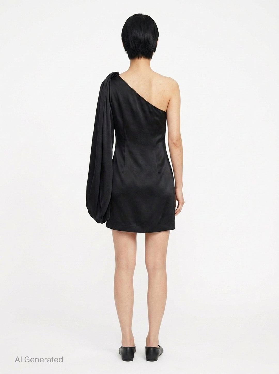 One Shoulder Mini Satin Dress | Stella McCartney | Club21 - back