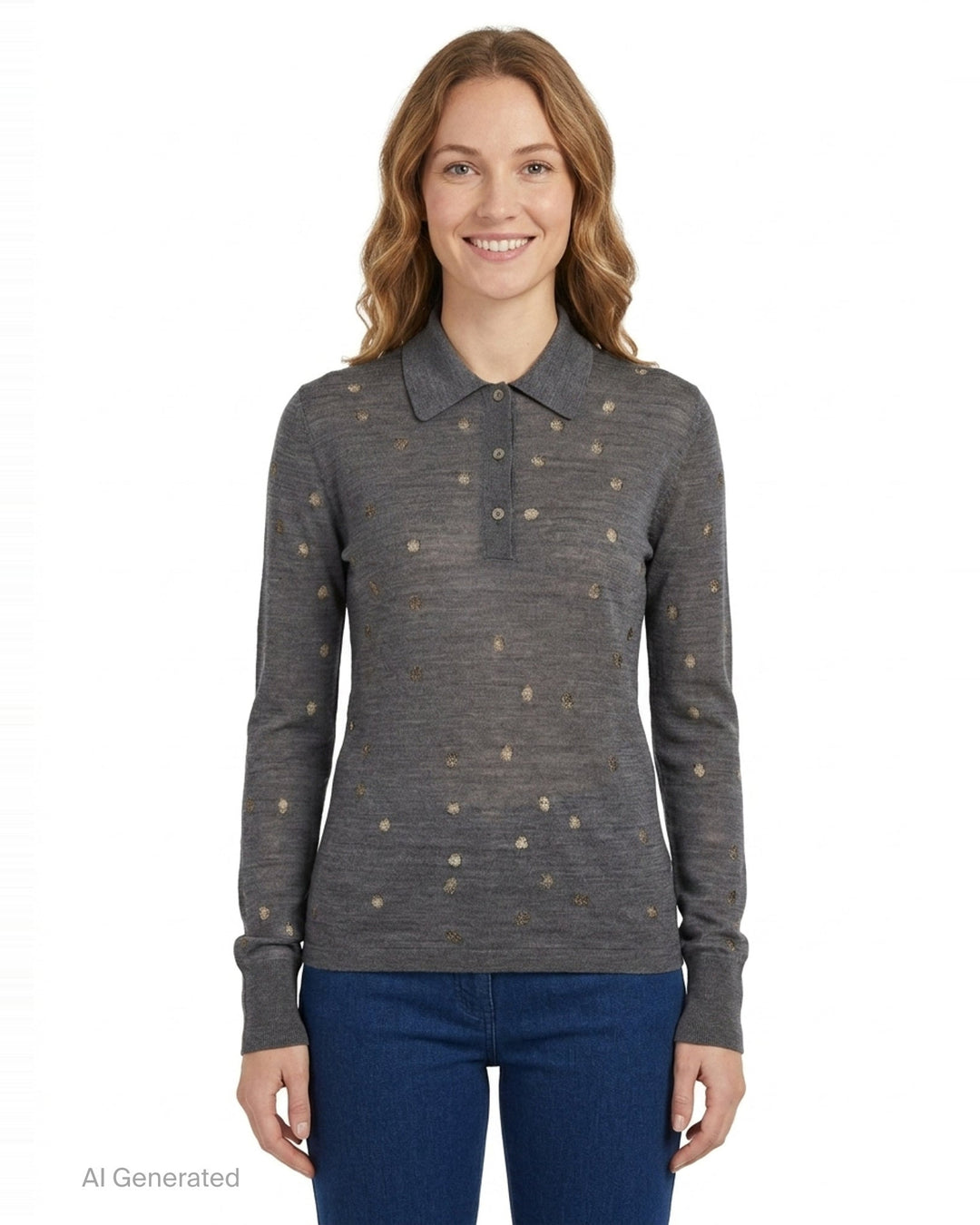 Polka Dot Knit Polo | Stella McCartney | Club21 - front