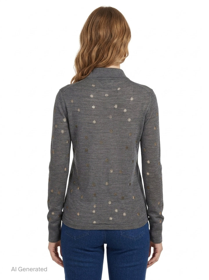 Polka Dot Knit Polo | Stella McCartney | Club21 - back